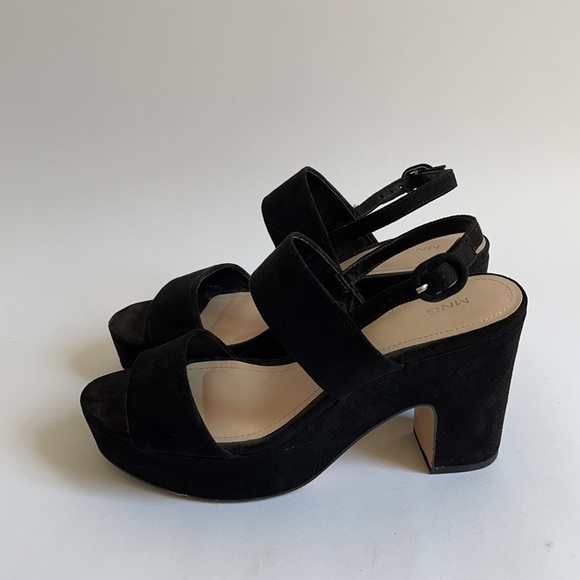 Mango suede platform sandals 60s vibesss - Picture 2 of 3